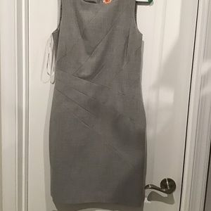 Gray patterned sheath dress